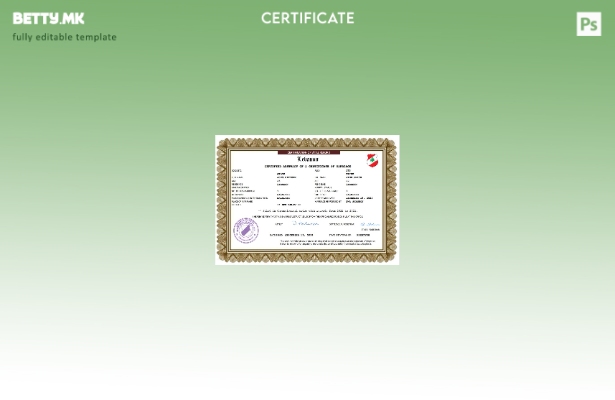 Модерен стил Либански сертификат за брак Шаблон за Word и PDF